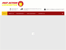 Tablet Screenshot of fastactionlocksmiths.com.au